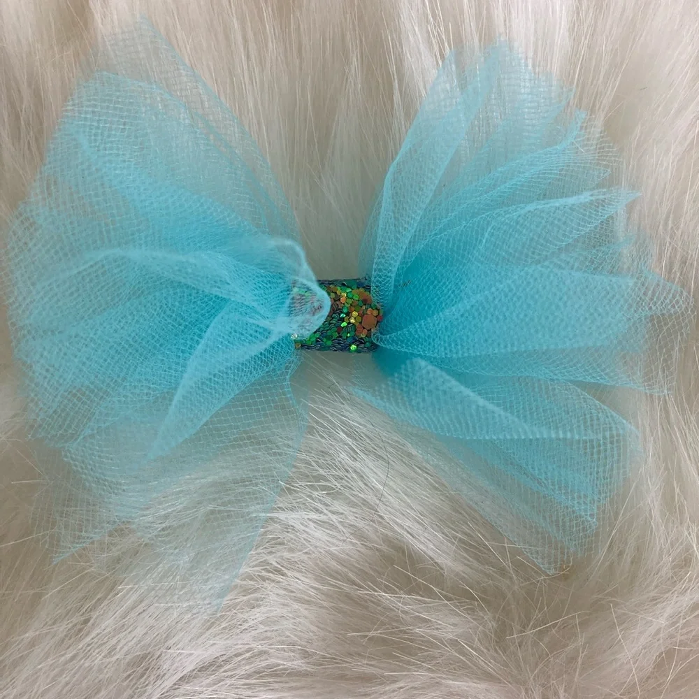 Set of 4 pet hair bow accessory, pink designer pet wear, hair bow for small dog